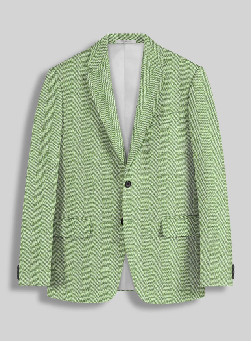 Sartori Celemente Green Herringbone Soft Tweed Suit - Image 3