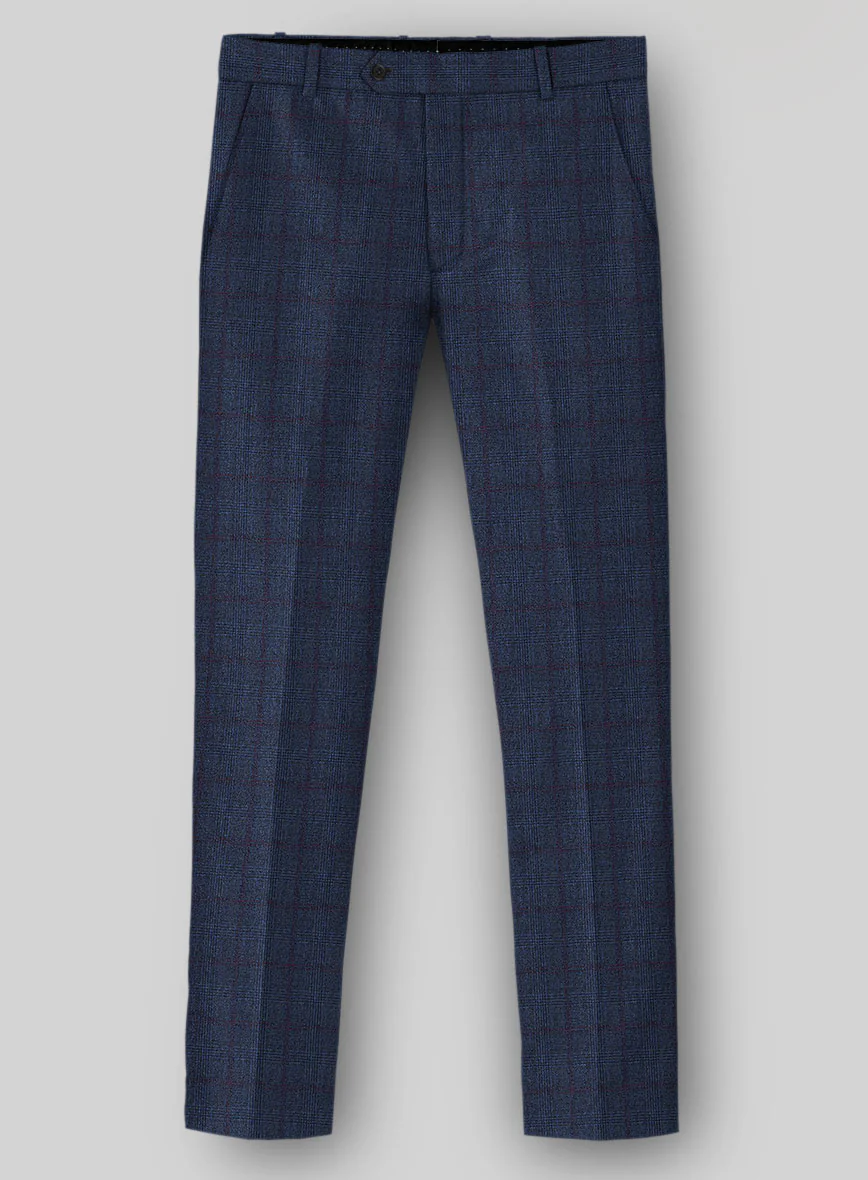 Sartori Franca Blue Check Soft Tweed Pants