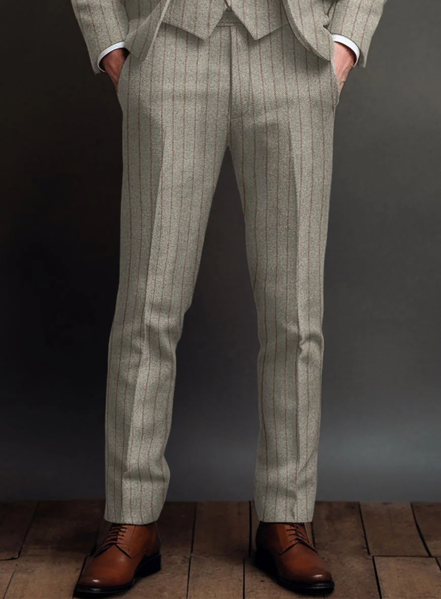 Sartori Gema Beige Soft Tweed Pants - Image 2