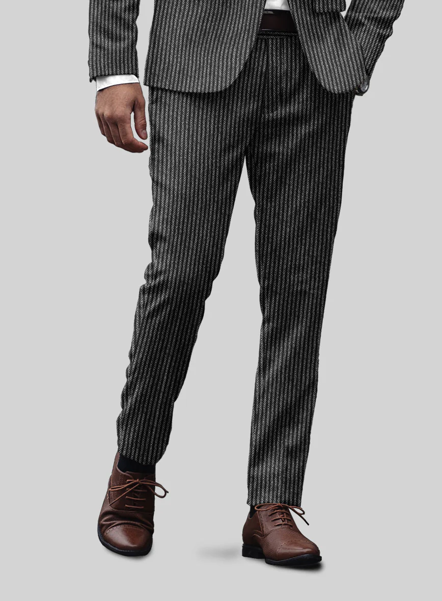 Sartori Mariano Black Soft Tweed Pants - Image 2