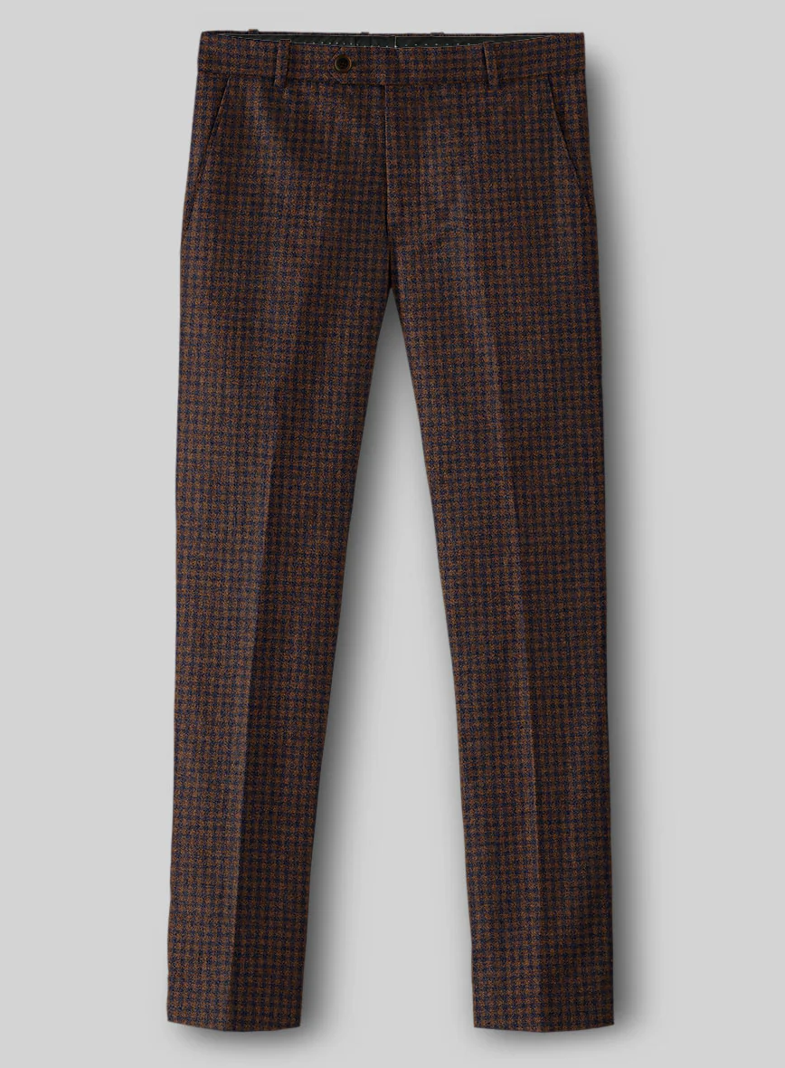 Sartori Petronila Brown Check Soft Tweed Pants