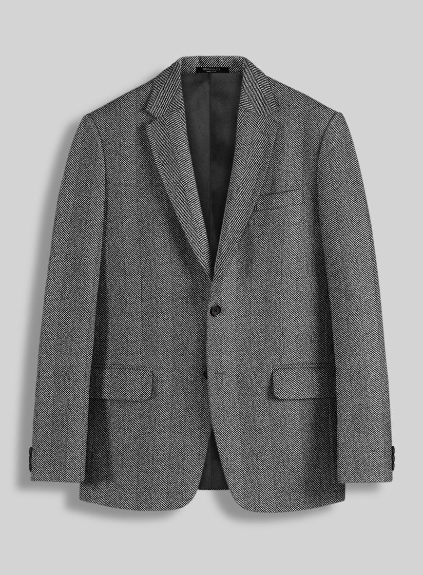 Sartori Teobaldo Gray Herringbone Soft Tweed Jacket