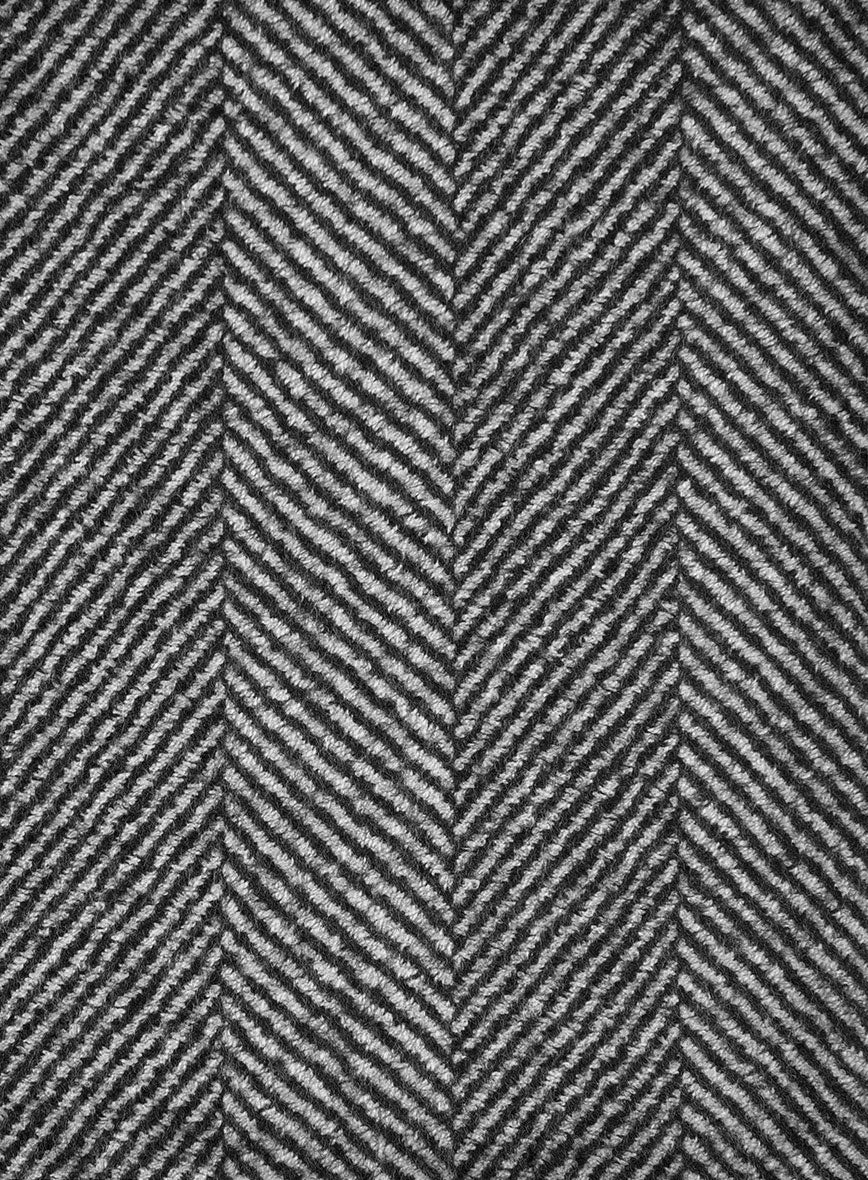 Sartori Teobaldo Gray Herringbone Soft Tweed Pants - Image 3
