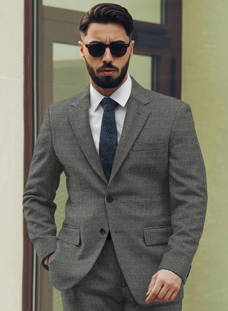 Sartori Tristana Gray Check Soft Tweed Jacket - Image 2