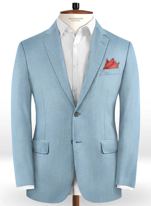 Scabal Antique Blue Wool Suit - Image 3