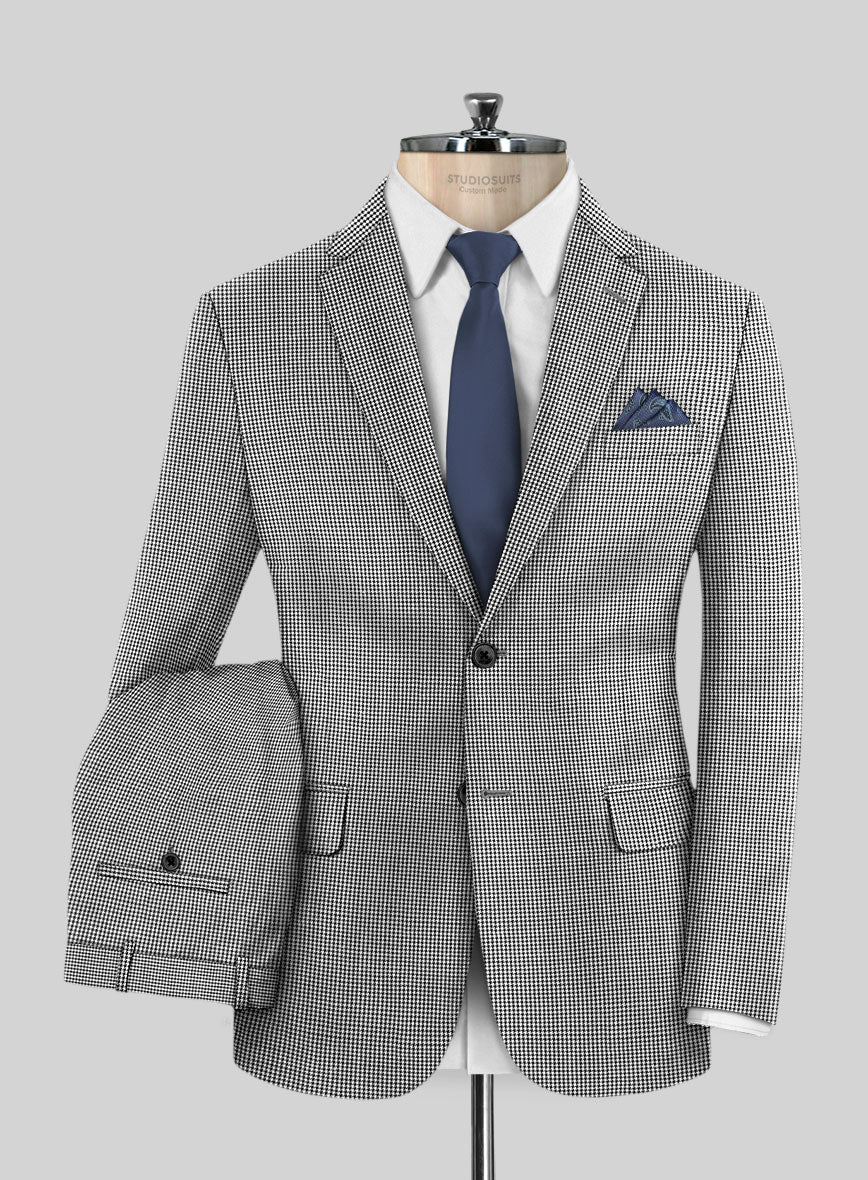 Scabal Belisa Houndstooth BW Wool Suit