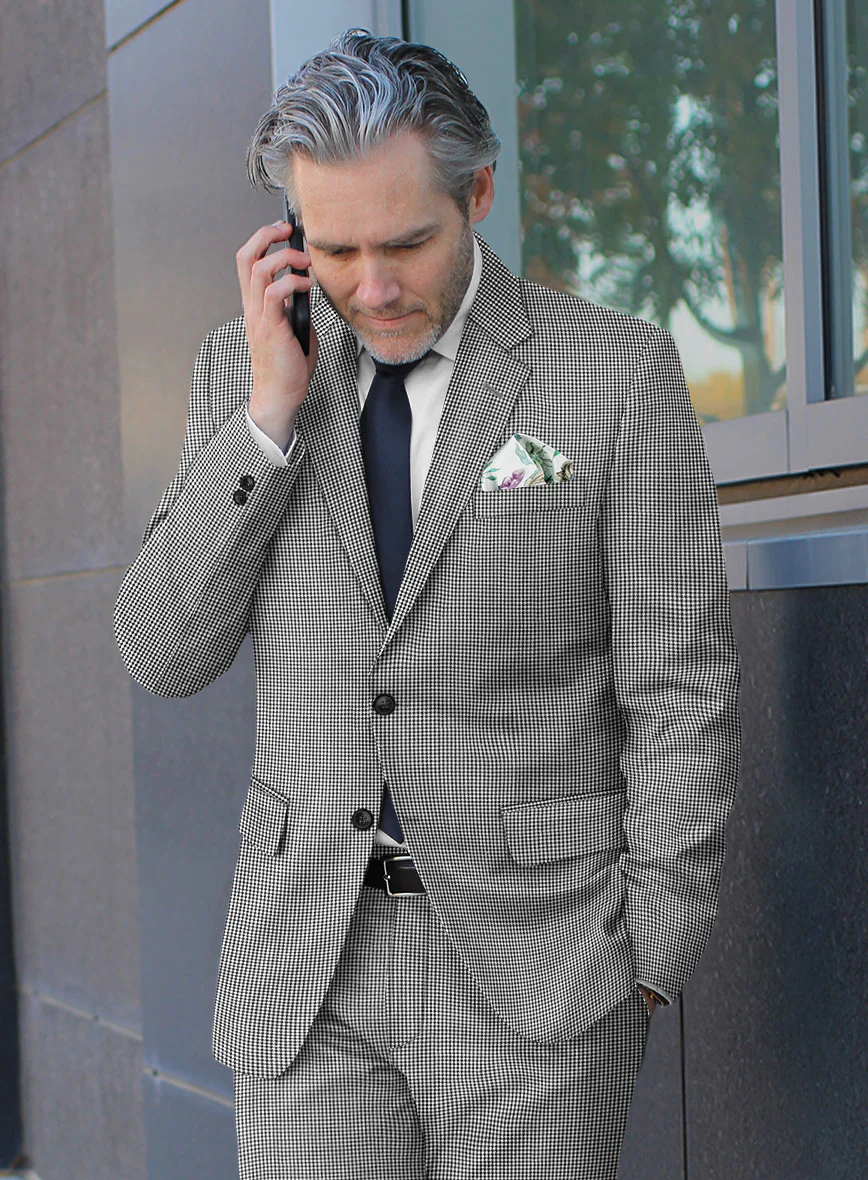 Scabal Belisa Houndstooth BW Wool Suit - Image 4