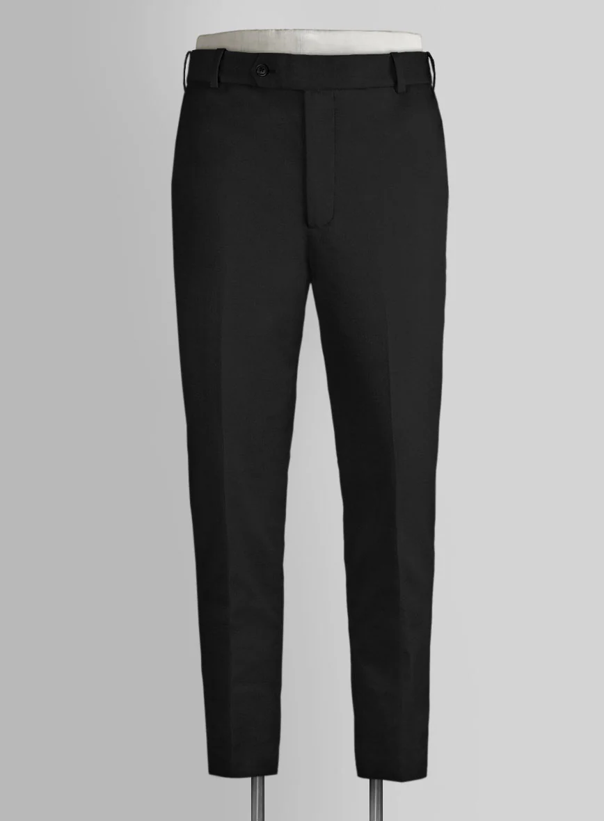 Scabal Black Cotton Stretch Suit - Image 3