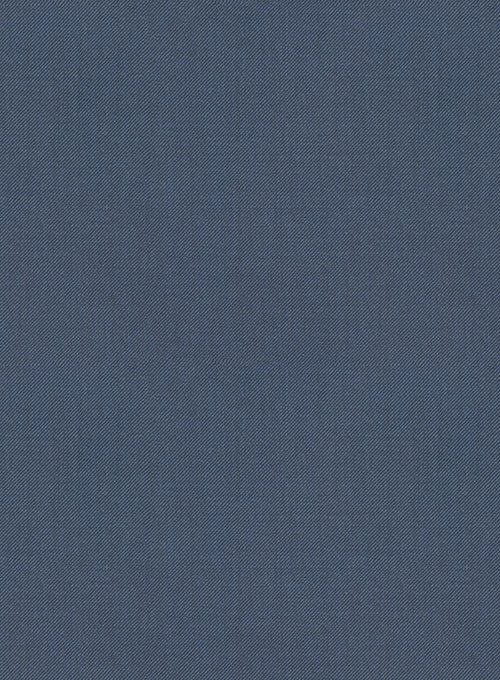 Scabal Blue Twill Wool Pants - Image 2