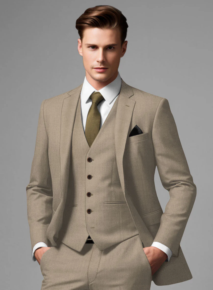Scabal Boston Khaki Wool Jacket - Image 2
