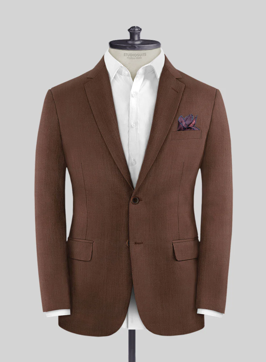 Scabal Brick Brown Wool Suit - Image 3