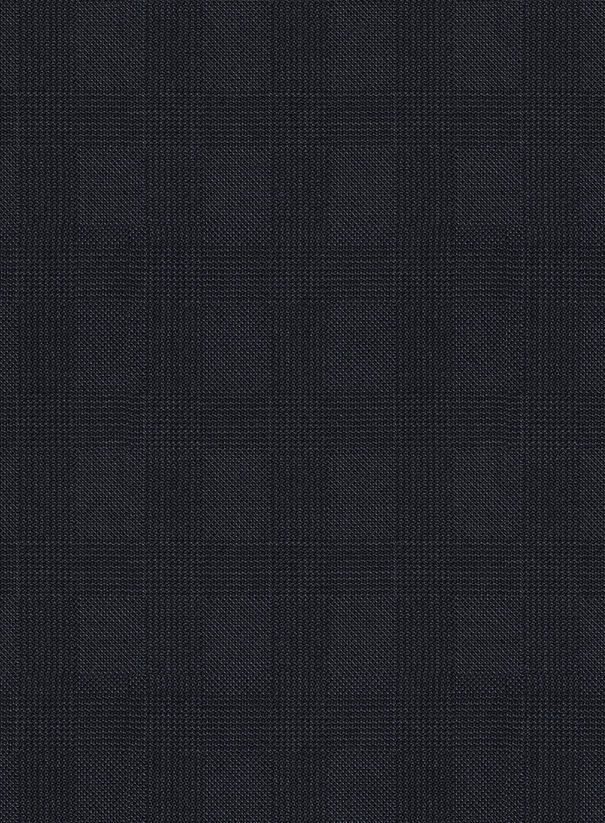 Scabal Cacho Checks Blue Wool Jacket - Image 3