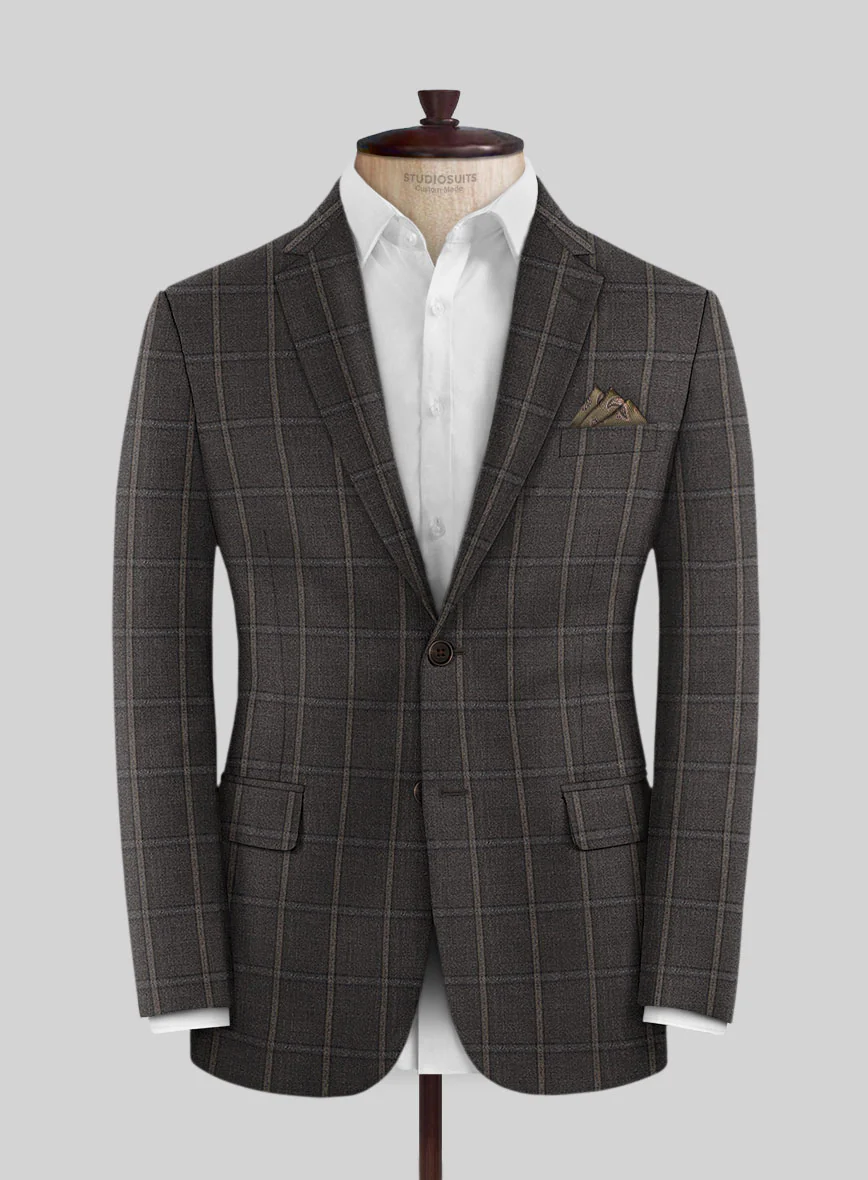 Scabal Coffee Brown Wool Jacket