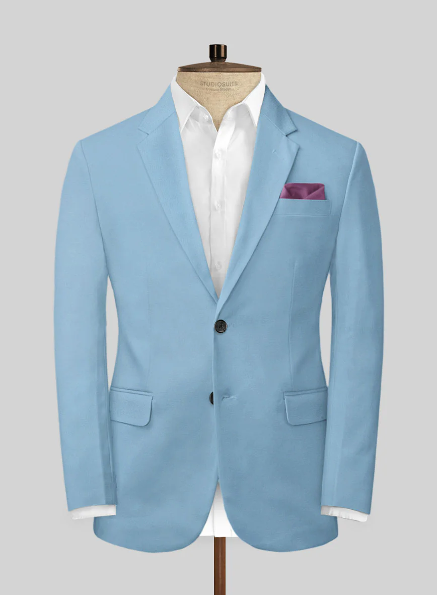 Scabal Cornflower Blue Cashmere Cotton Suit - Image 2