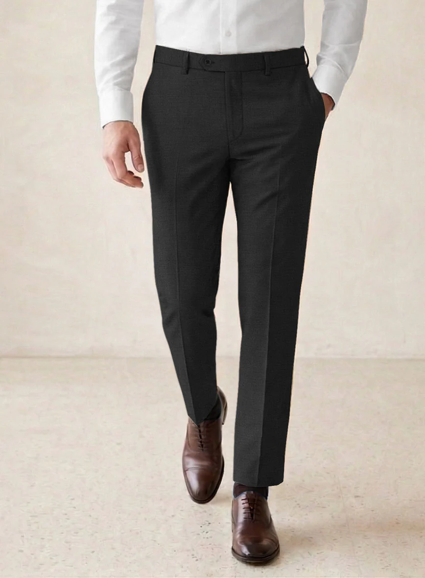 Scabal Cosmopolitan Black Wool Pants