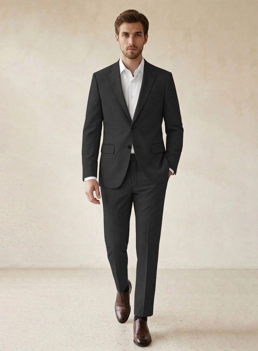 Scabal Cosmopolitan Black Wool Suit