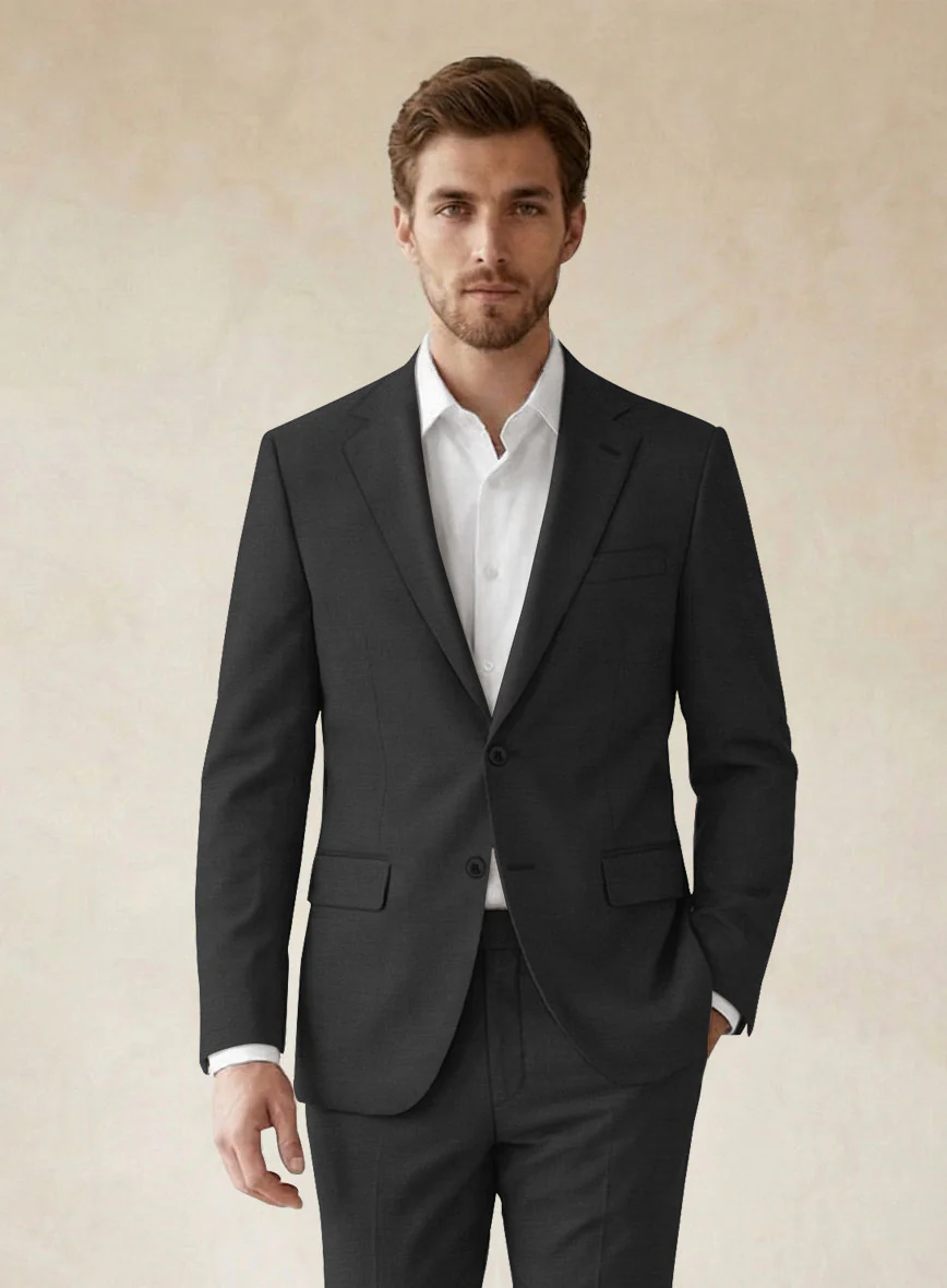 Scabal Cosmopolitan Black Wool Suit - Image 4