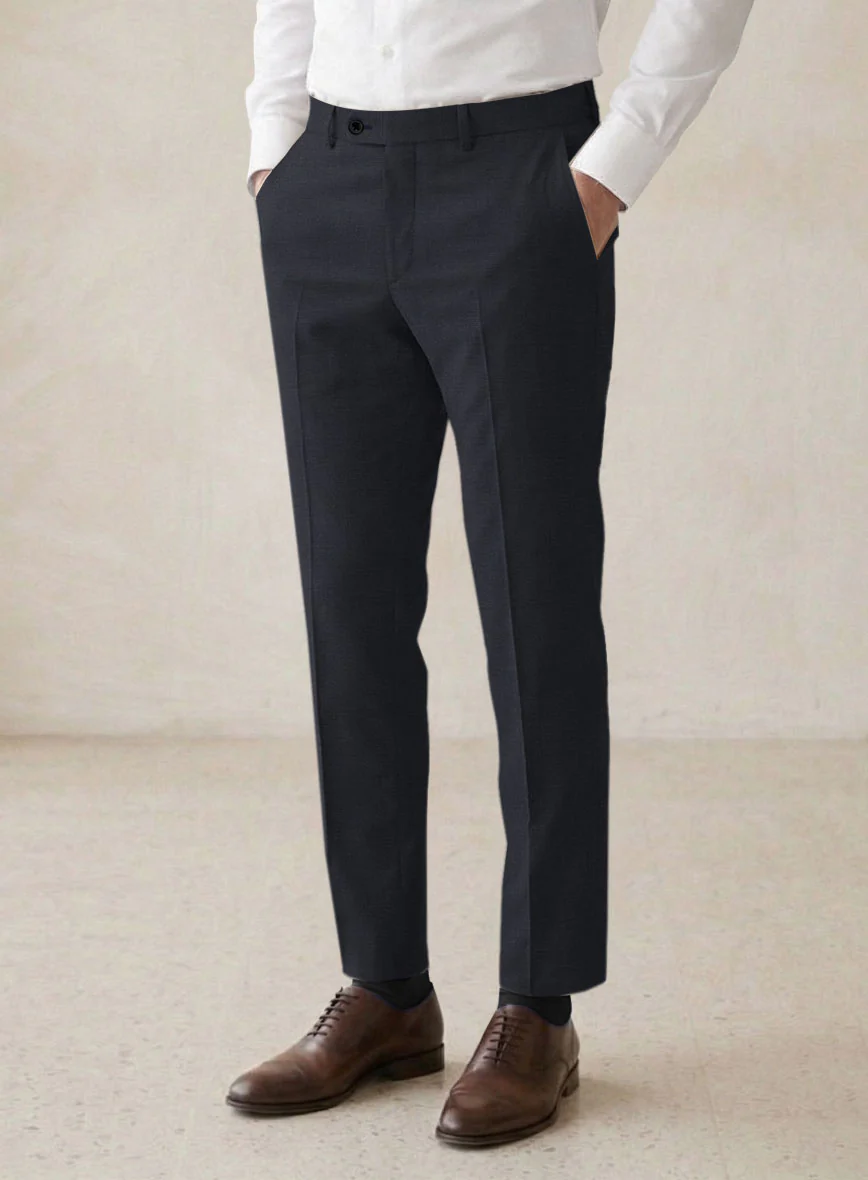 Scabal Cosmopolitan Midnight Blue Wool Pants