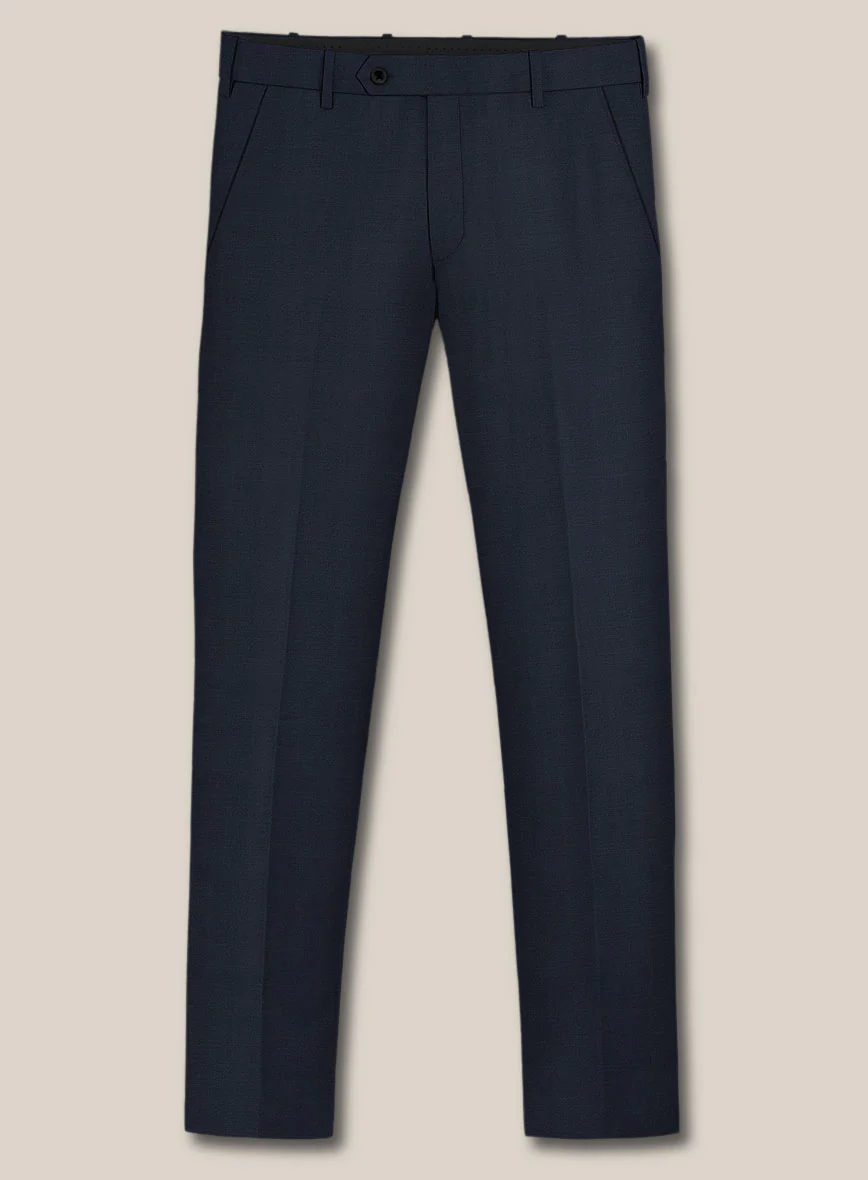 Scabal Cosmopolitan Navy Blue Wool Pants - Image 2