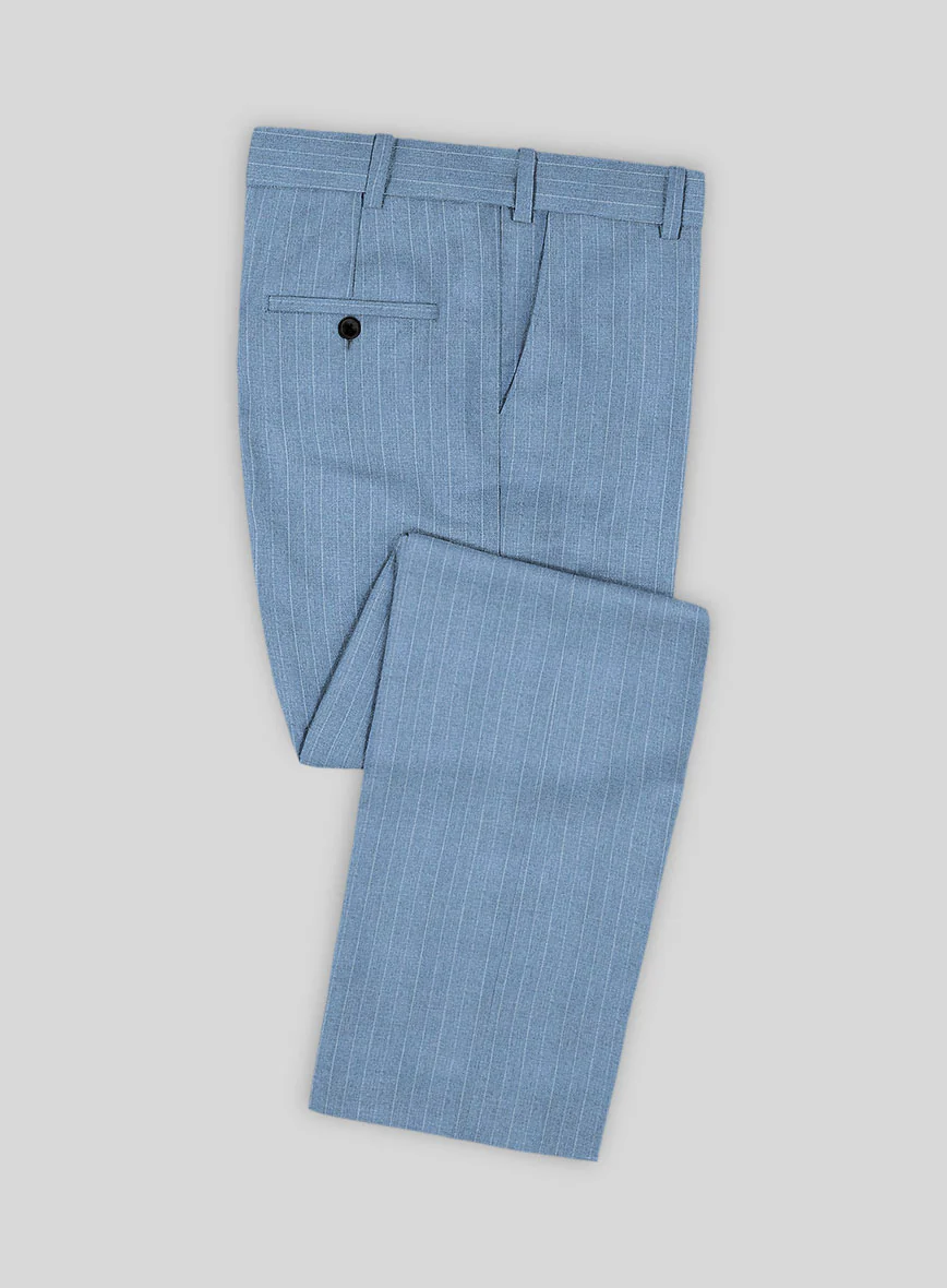 Scabal Cosmopolitan Pinstripe Blue Wool Suit - Image 5