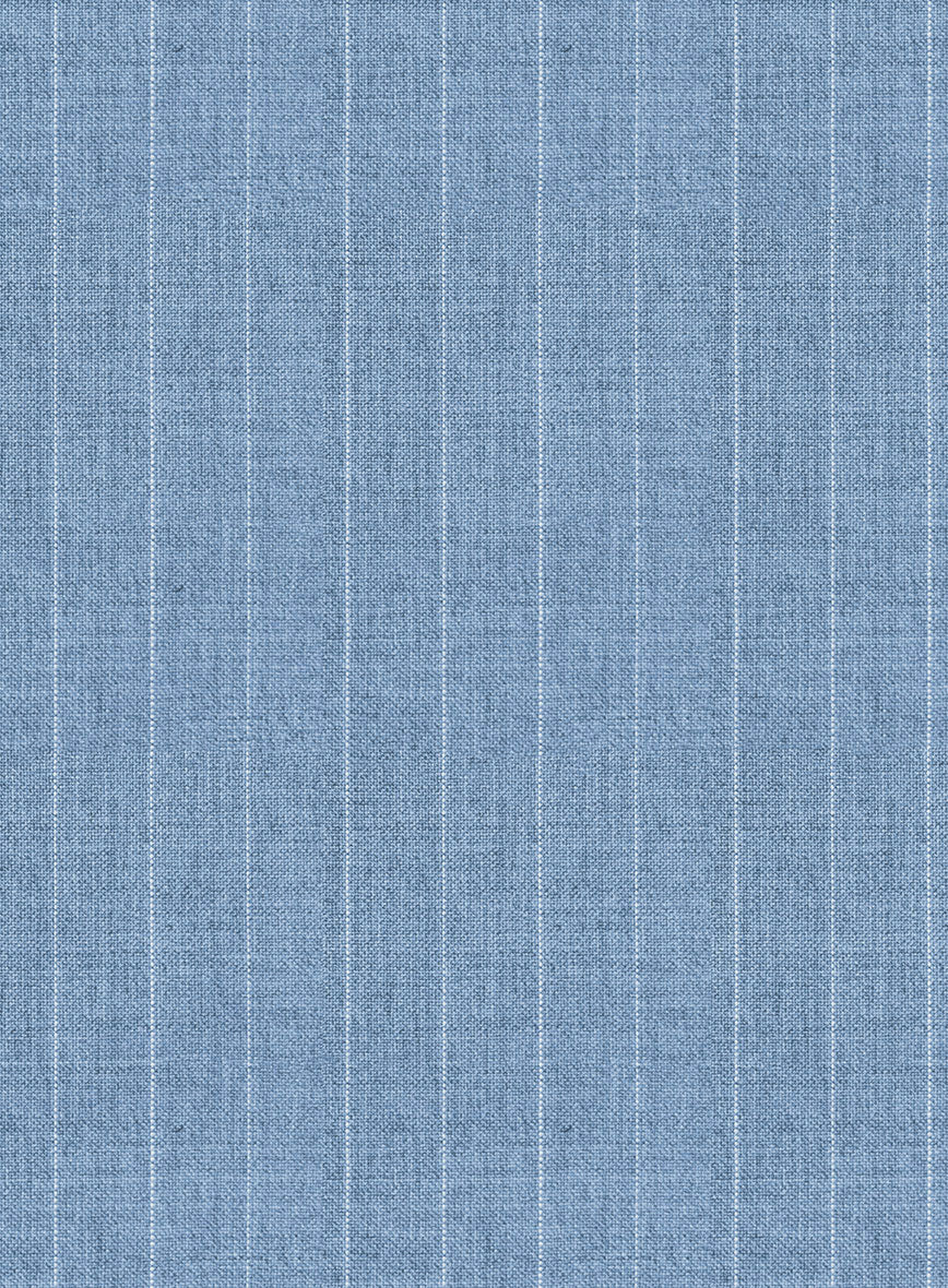 Scabal Cosmopolitan Pinstripe Blue Wool Suit - Image 6