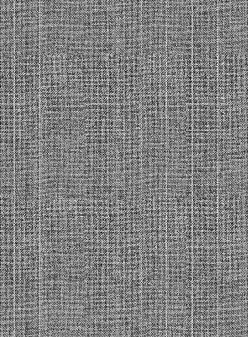 Scabal Cosmopolitan Pinstripe Gray Wool Suit - Image 5