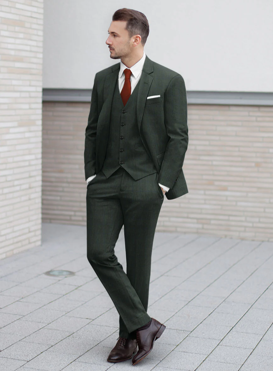 Scabal Cosmopolitan Prince Green Wool Suit - Image 2