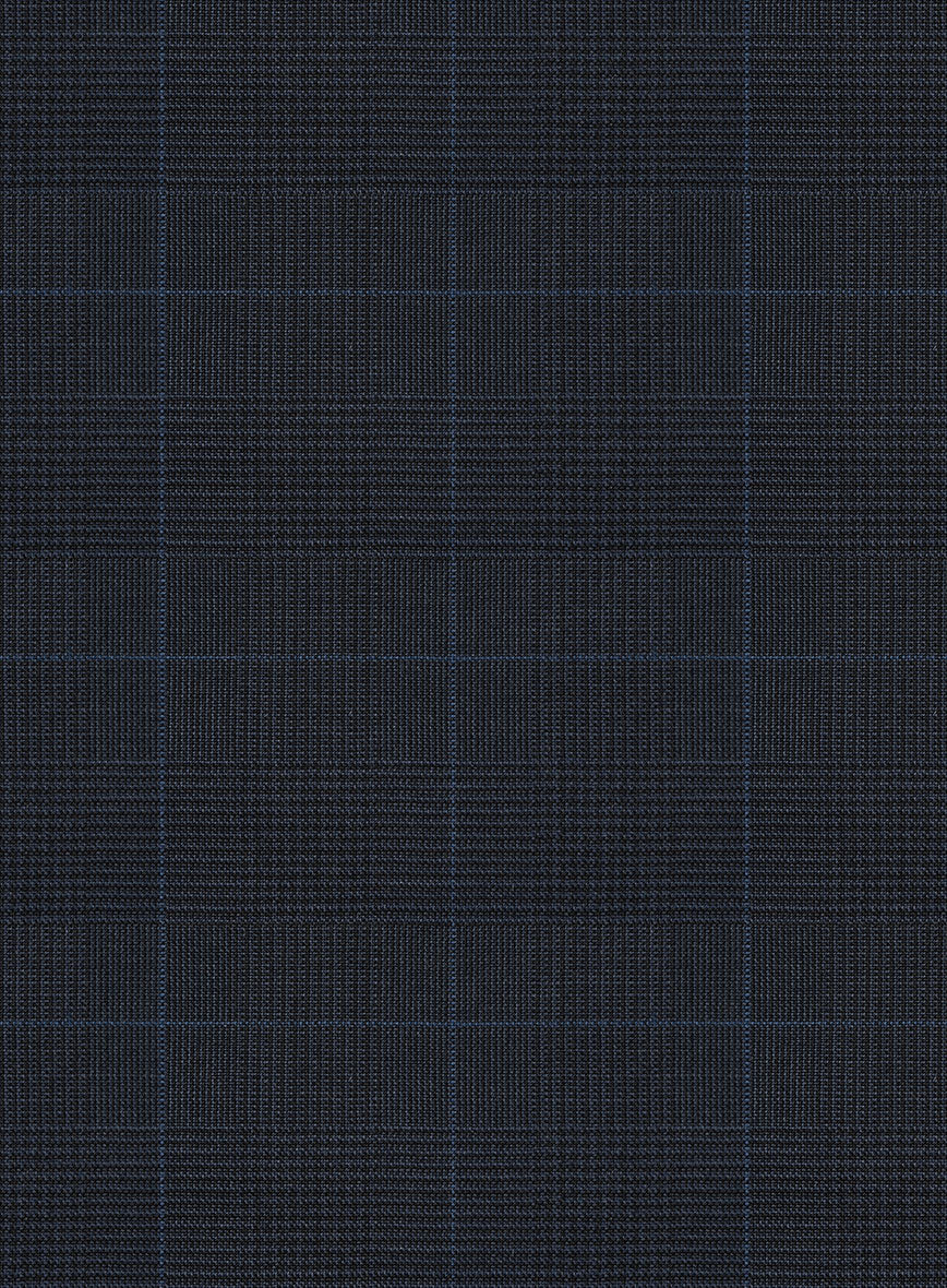 Scabal Cosmopolitan Prince Navy Blue Wool Pants - Image 2