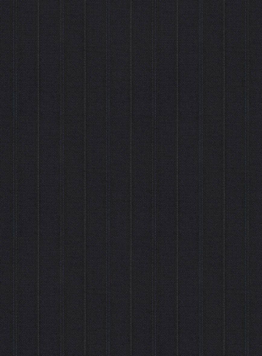 Scabal Cosmopolitan Stripe Gosti Blue Wool Pants - Image 2