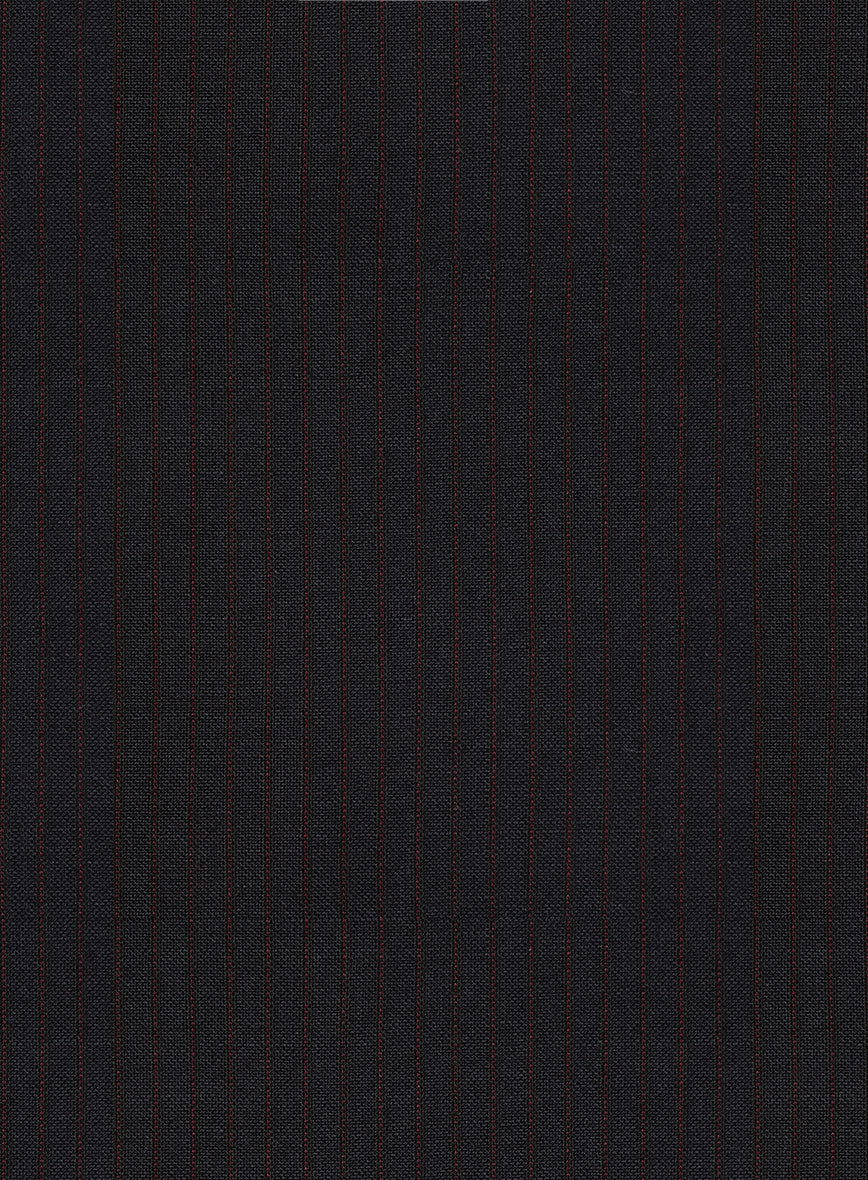 Scabal Cosmopolitan Stripe Pando Blue Wool Suit - Image 5