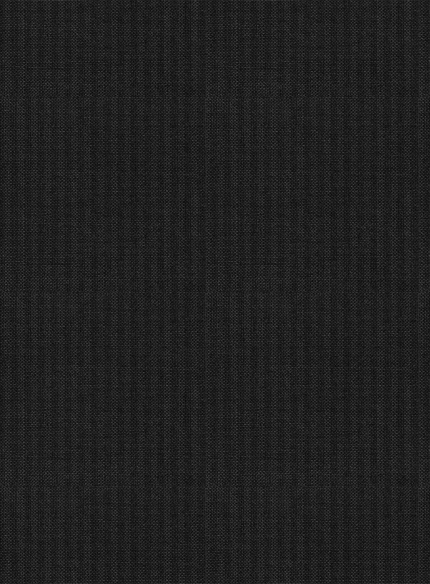 Scabal Cosmopolitan Stripe Reyo Black Wool Pants - Image 3
