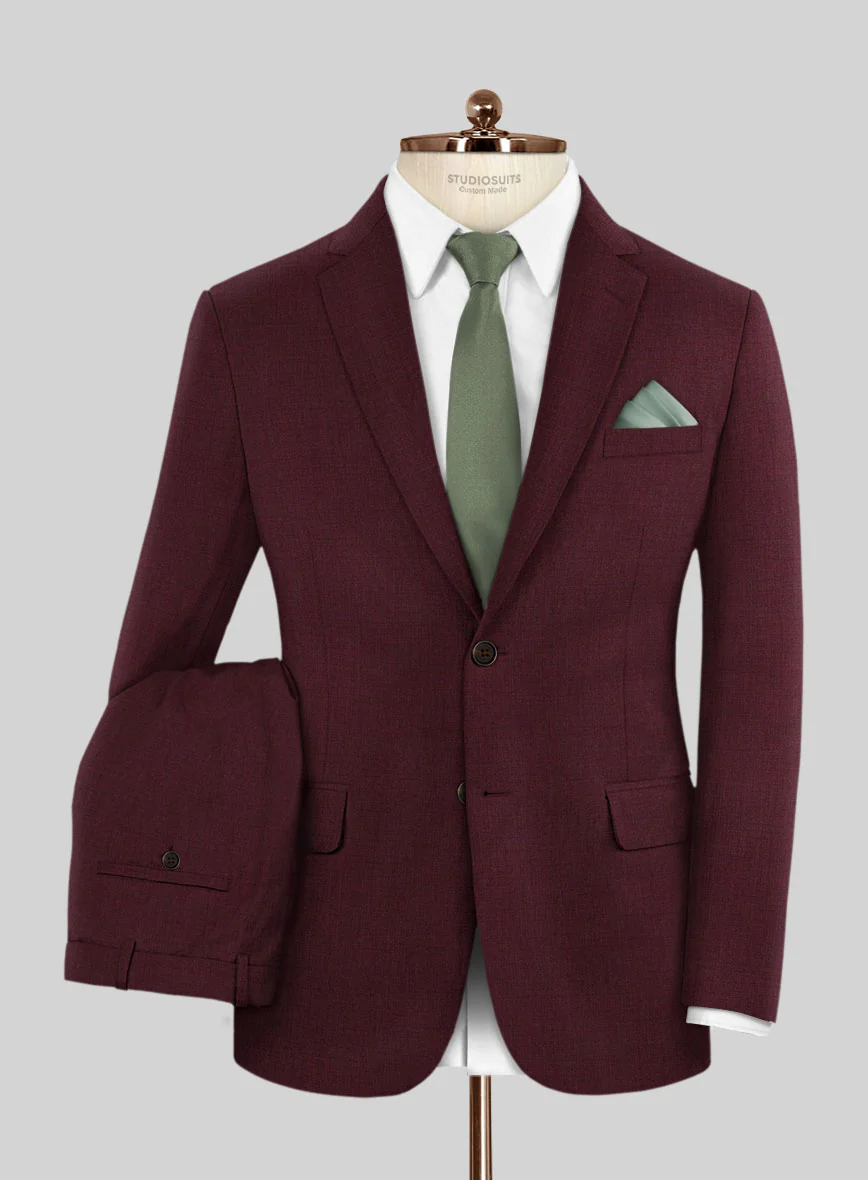 Scabal Cosmopolitan Wine Wool Suit