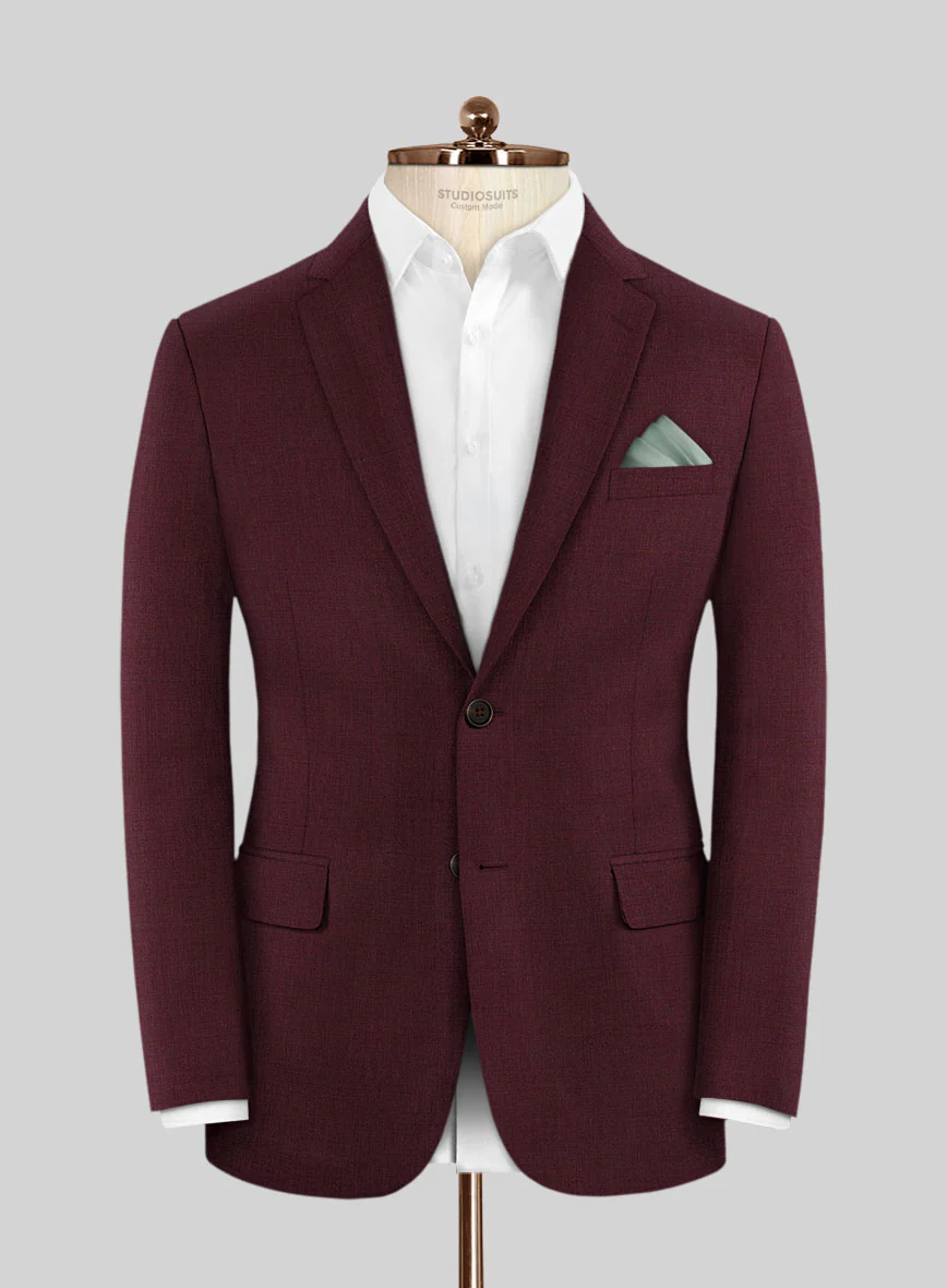 Scabal Cosmopolitan Wine Wool Suit - Image 3