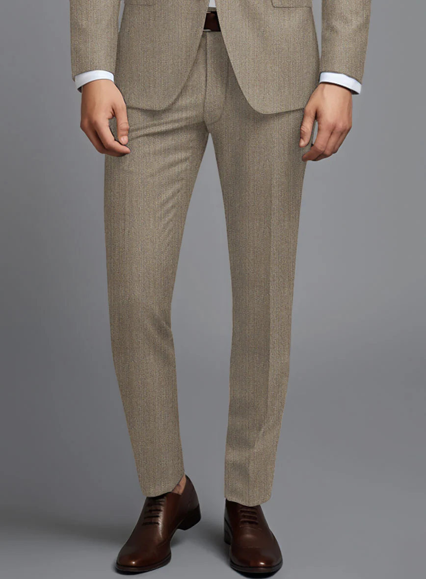 Scabal Crude Brown Wool Suit - Image 5
