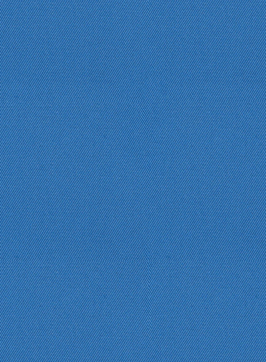 Scabal Crystal Blue Cotton Stretch Suit - Image 4