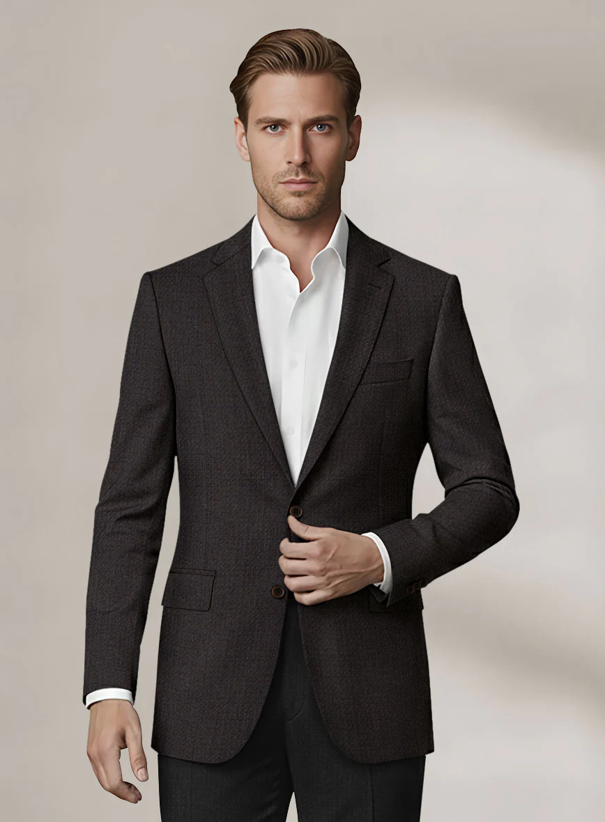 Scabal Dali Cardinal Cross Weave Wool Cashmere Suit - Image 3