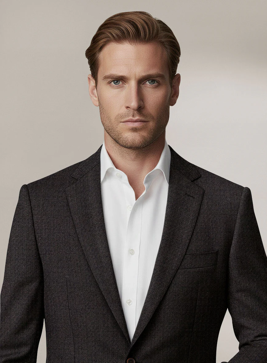 Scabal Dali Cardinal Cross Weave Wool Cashmere Suit - Image 5