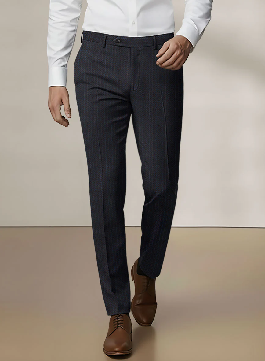 Scabal Dali Cipher Weave Wool Cashmere Pants