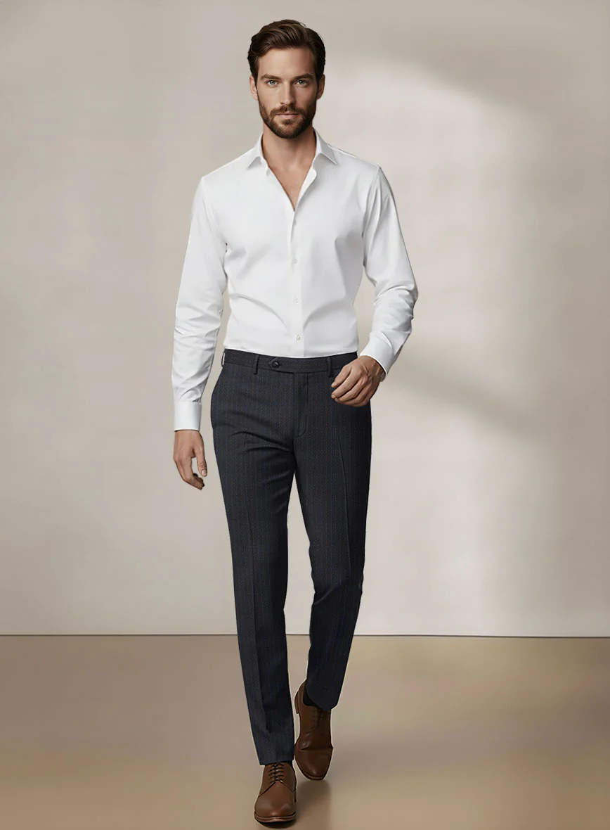 Scabal Dali Cipher Weave Wool Cashmere Pants - Image 3