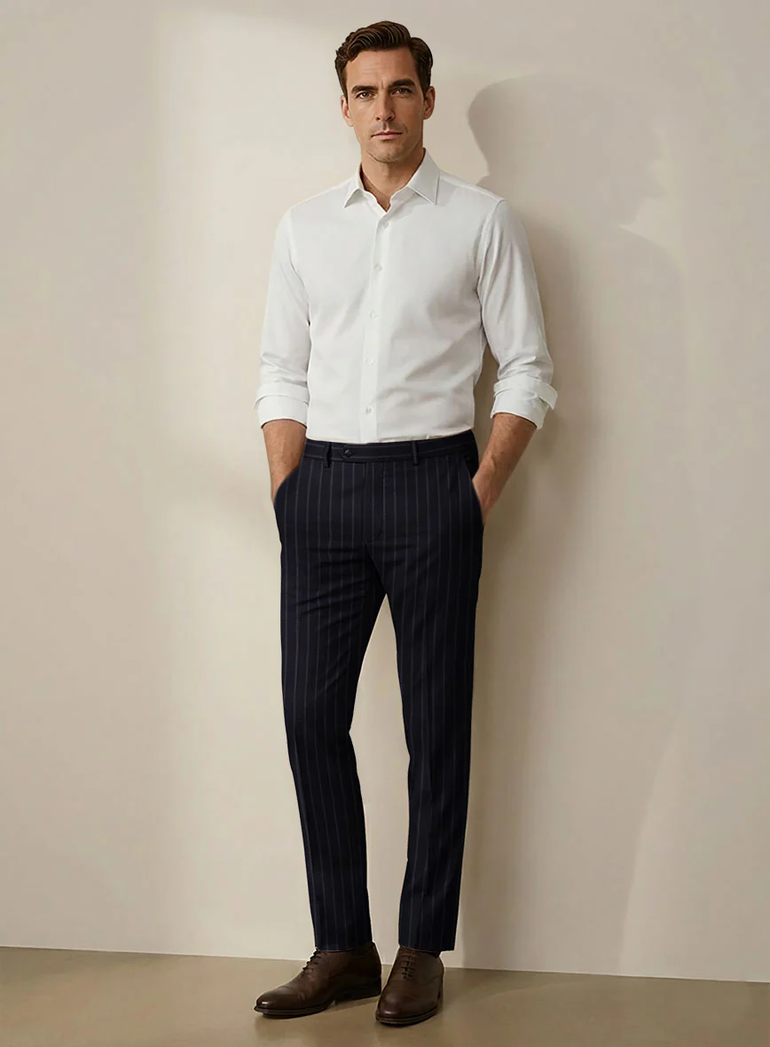 Scabal Dali Godiva Herringbone Wool Cashmere Pants - Image 3