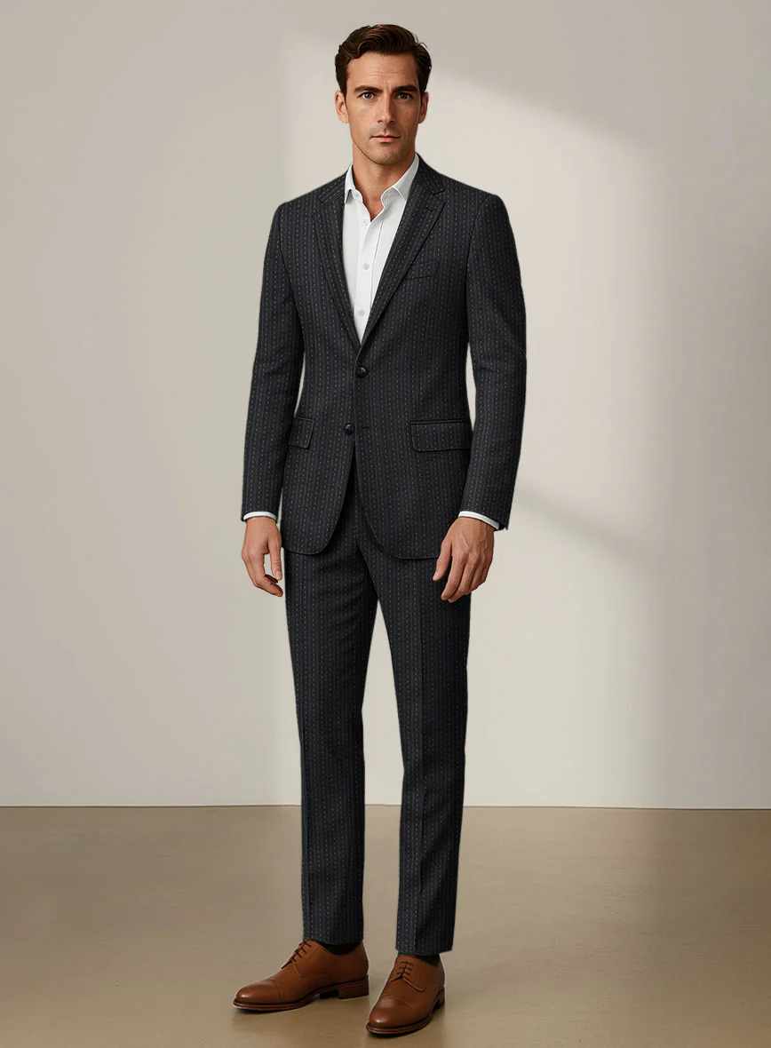 Scabal Dali Intermezzo Stripe Wool Cashmere Suit