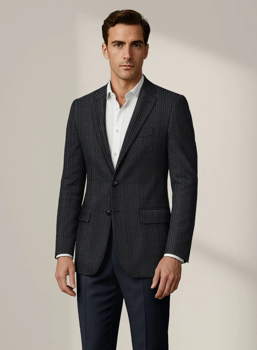 Scabal Dali Intermezzo Stripe Wool Cashmere Suit - Image 3