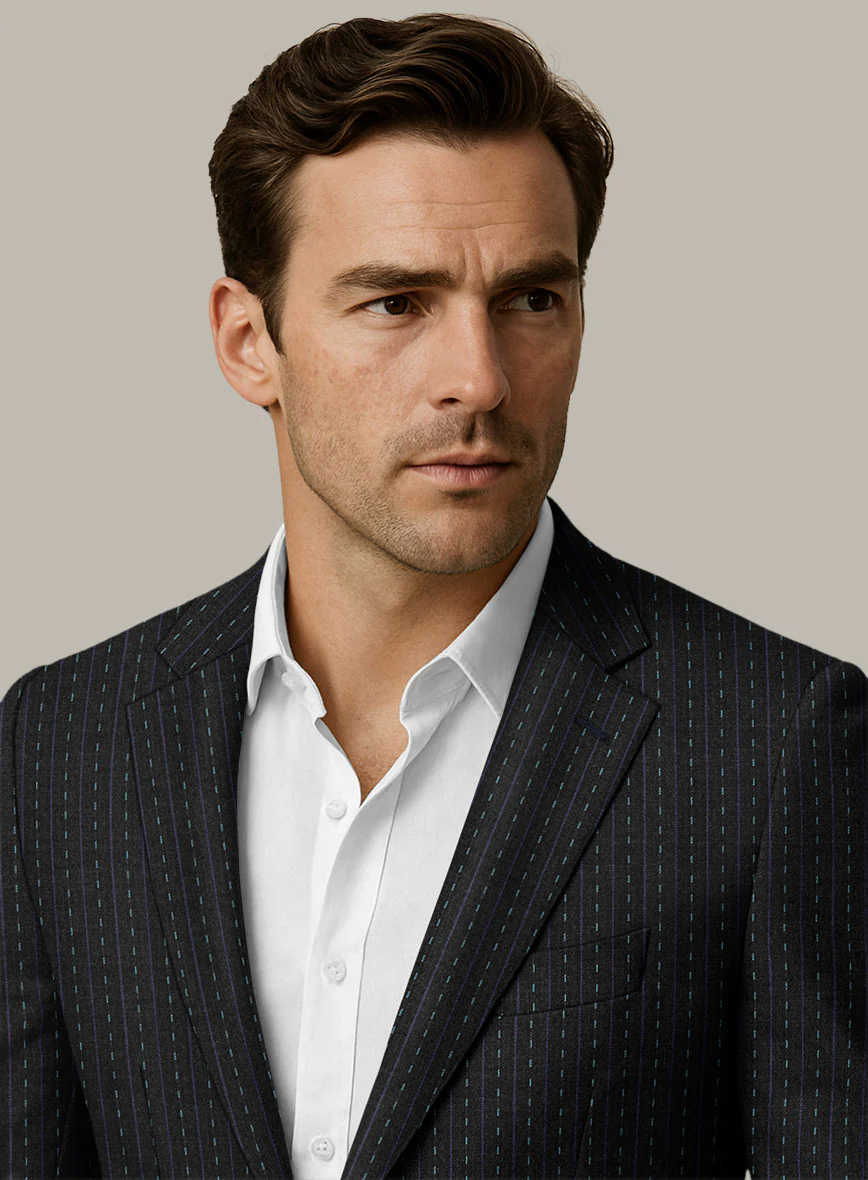 Scabal Dali Intermezzo Stripe Wool Cashmere Suit - Image 5