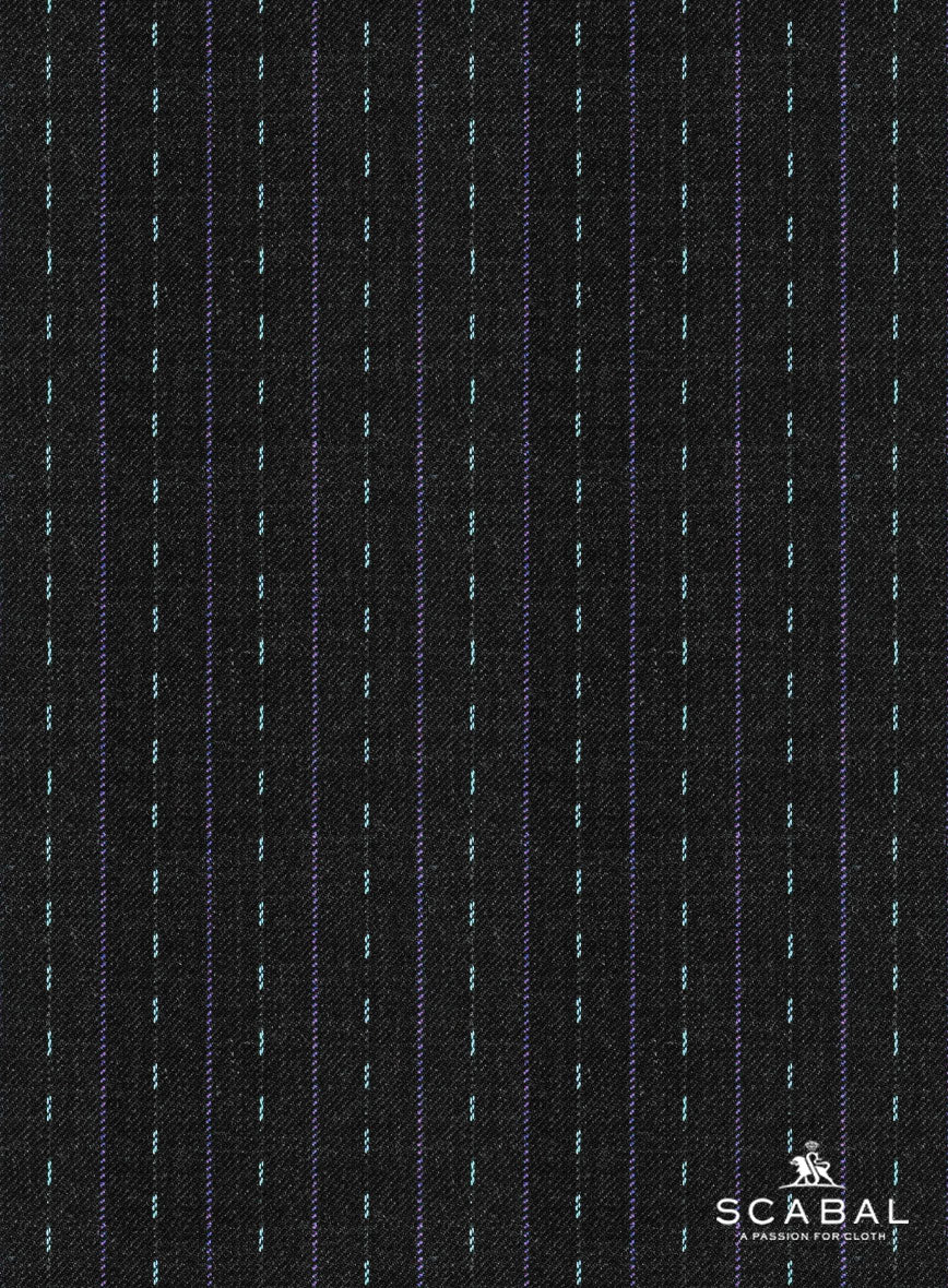 Scabal Dali Intermezzo Stripe Wool Cashmere Suit - Image 9
