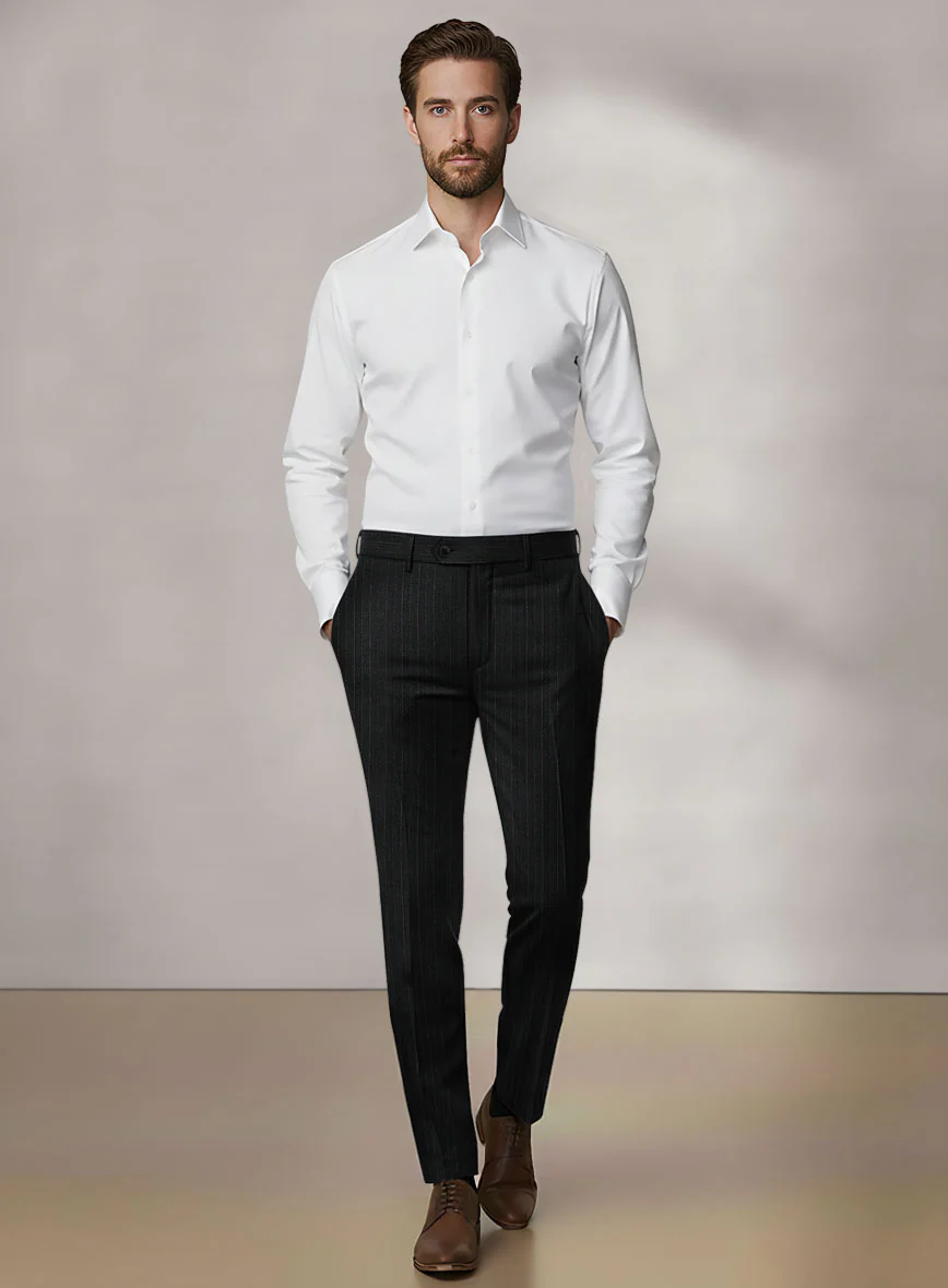 Scabal Dali Scholastic Stripe Wool Cashmere Pants - Image 3