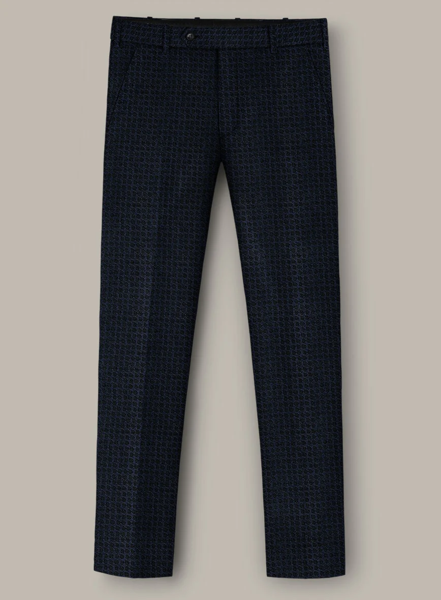 Scabal Dali Spatial Oval Weave Wool Cashmere Pants - Image 2