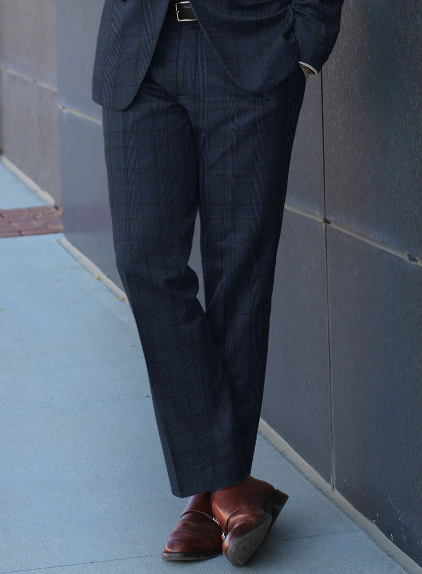 Scabal Damia Glen Blue Wool Suit - Image 5