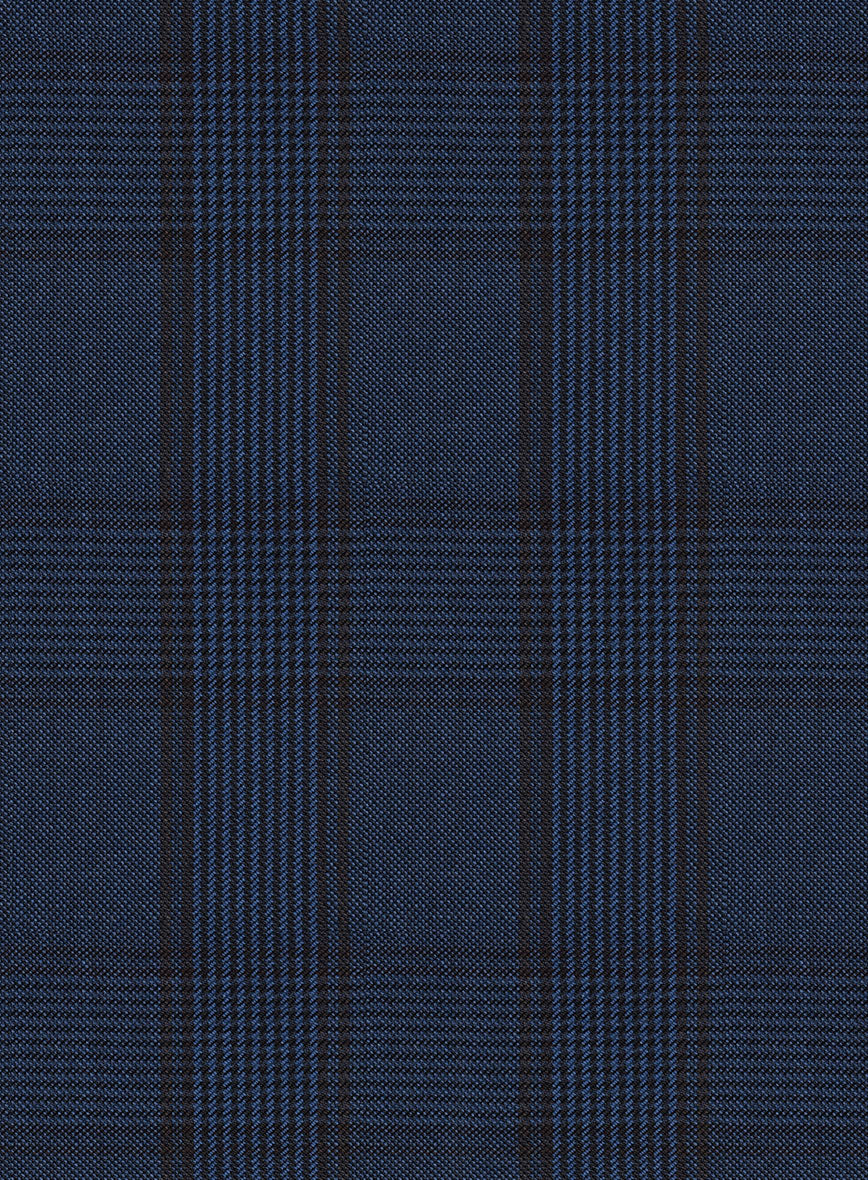 Scabal Damia Glen Blue Wool Suit - Image 7