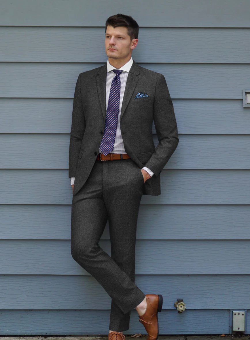 Scabal Dark Charcoal Wool Suit - Image 2