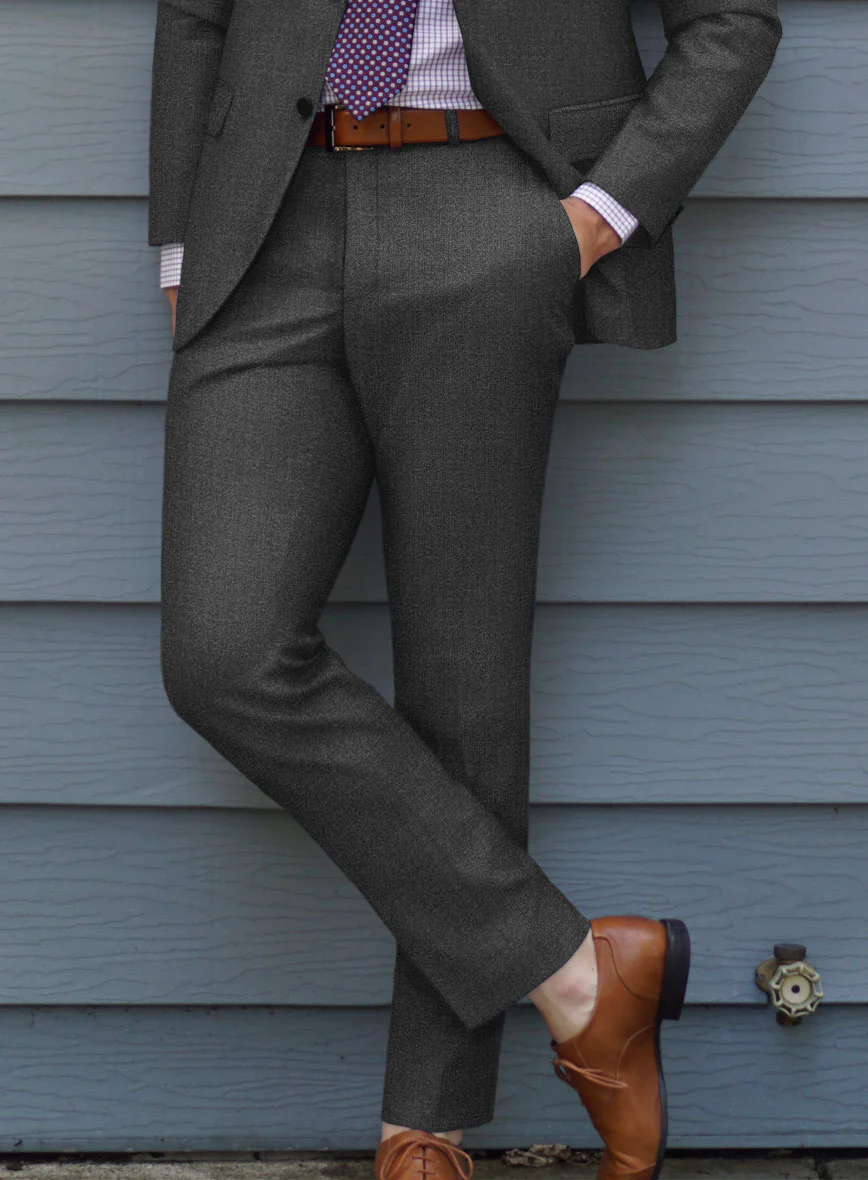 Scabal Dark Charcoal Wool Suit - Image 4